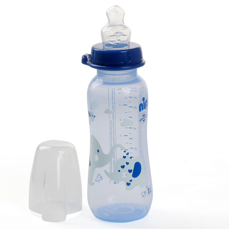 Bình sữa NIP nhựa cổ thường xanh 250ml (0-6M)