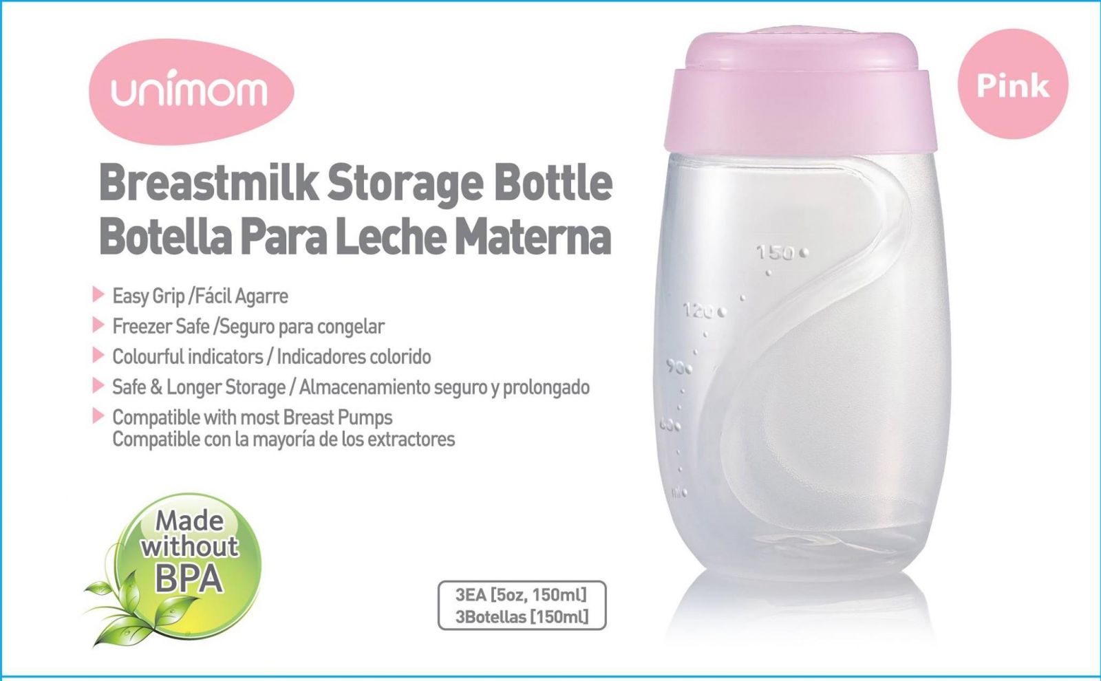 Bộ 3 bình trữ sữa Unimom UM880045 150ml