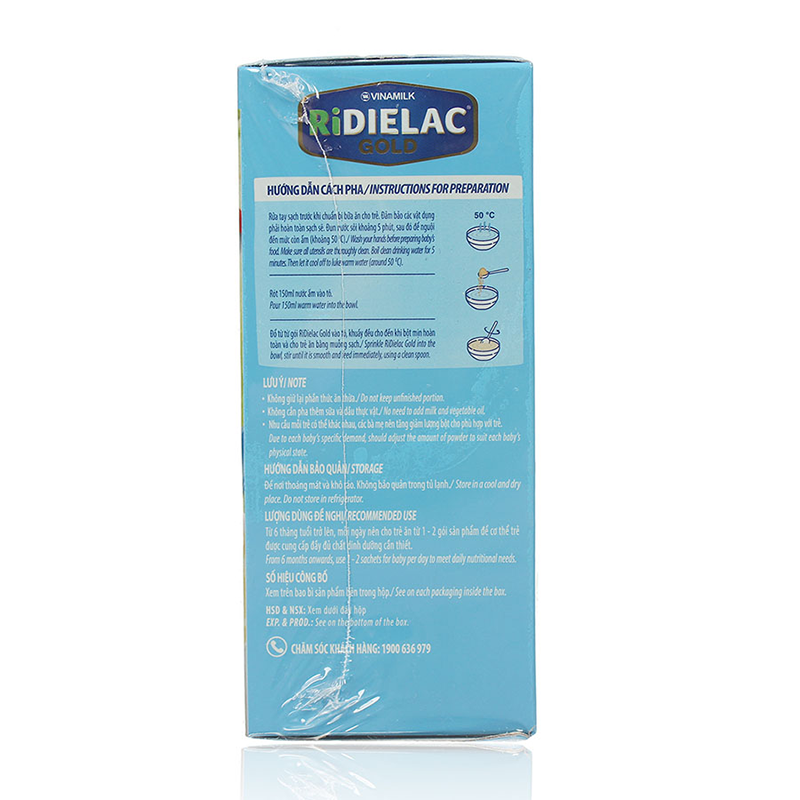 Bột ăn dặm Ridielac Gold 4 vị ngọt - Hộp giấy 200g