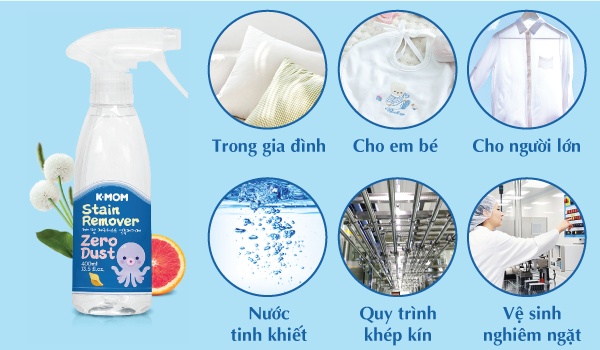 Công nghệ sản xuất nước tẩy vết bẩn quần áo Zero Dust
