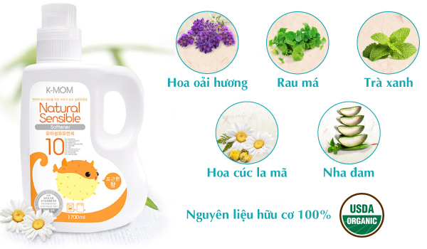 Cấu tạo của nước xả vải hữu cơ K-Mom