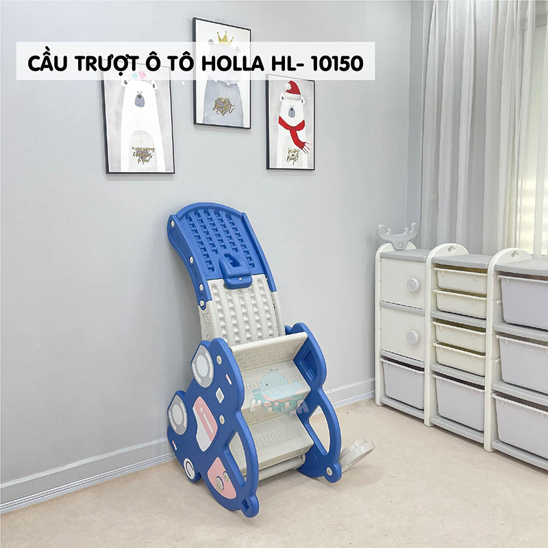 Cầu trượt Ô tô Holla Xanh HL-10150