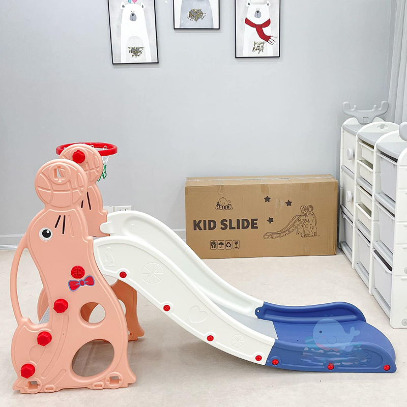 Cầu trượt đơn hải cẩu Holla màu hồng HL-10149