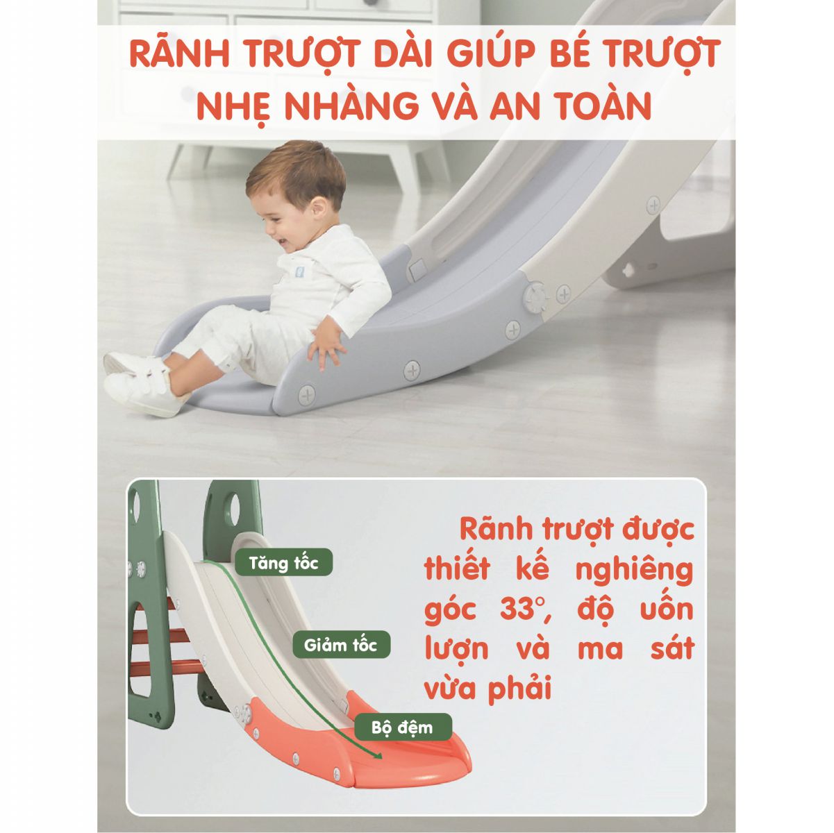 Cầu trượt Holla 5in1 2021 màu xanh