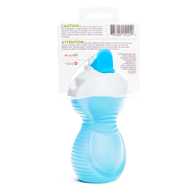 Cốc ống hút CL Munchkin 266ml màu xanh dương