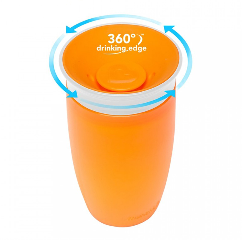 Cốc tập uống 360 độ lớn Munchkin 296ml màu cam