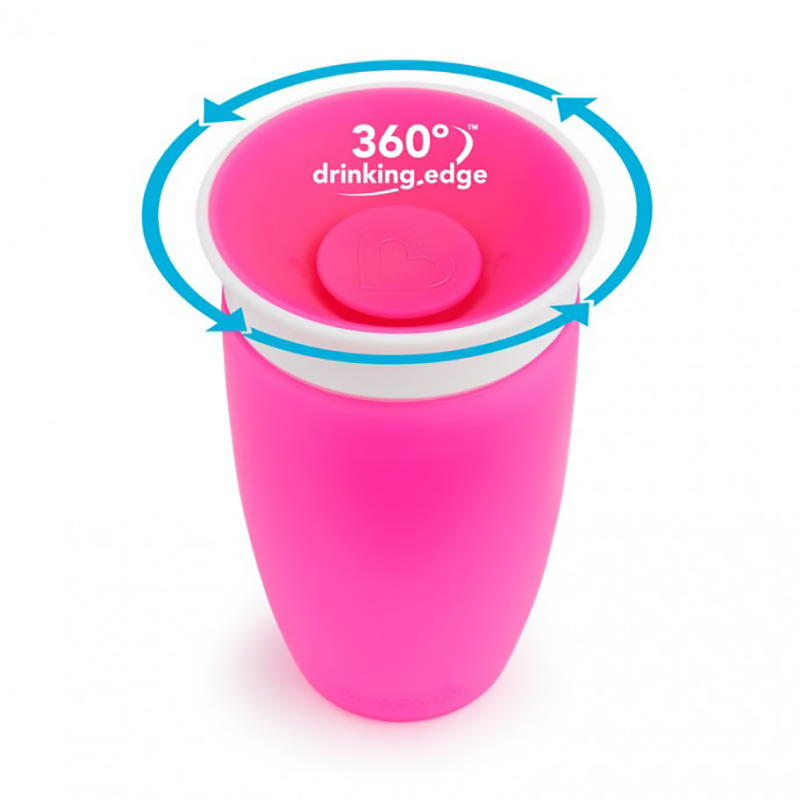 Cốc tập uống 360 độ lớn Munchkin 296ml màu hồng