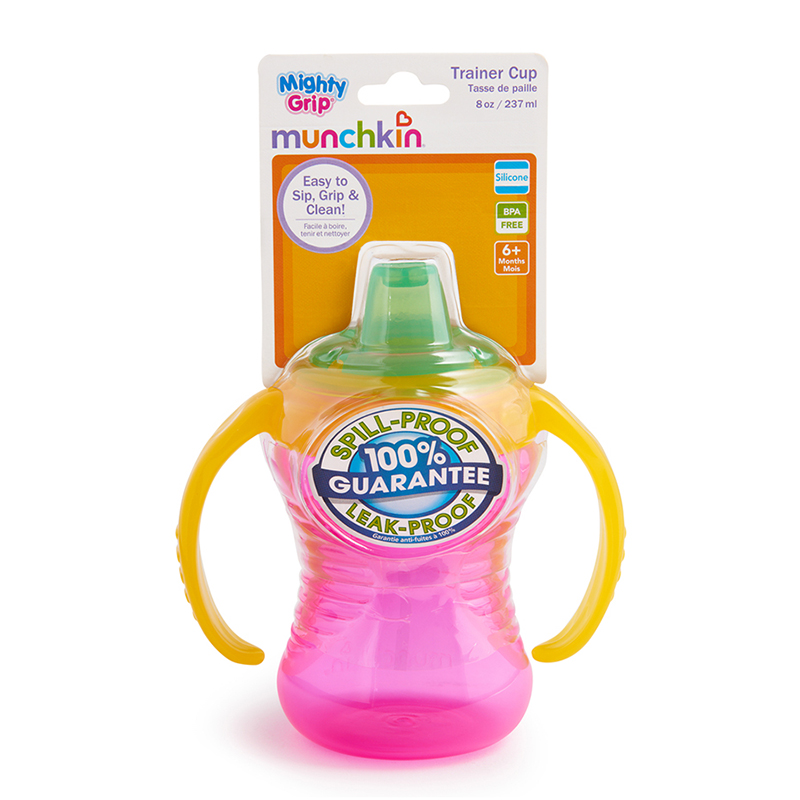 Cốc tập uống có tay cầm MG Munchkin 237ml màu hồng