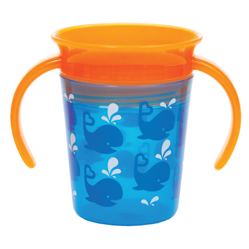 Cốc tập uống deco 360 độ Munchkin 177ml màu xanh lơ - cam