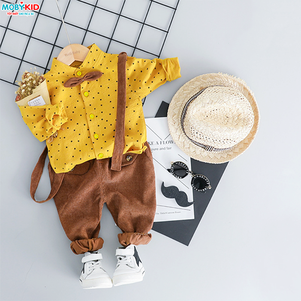 Cách phối đồ thời trang quần yếm cho bé yêu