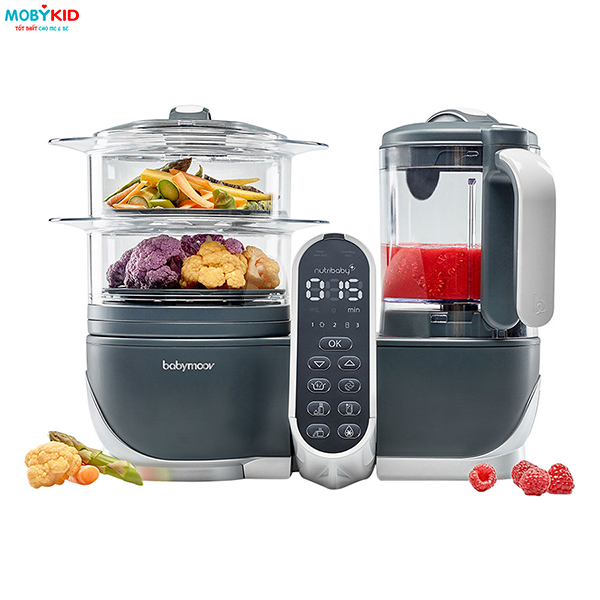 Cách sử dụng máy xay hấp đa năng Babymoov Nutribaby 5 in 1 chế biến đồ ăn dặm cho bé an toàn