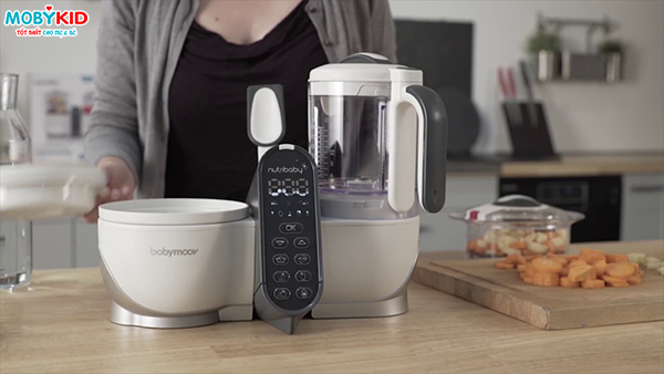 Cách sử dụng máy xay hấp đa năng Babymoov Nutribaby 5 in 1 chế biến đồ ăn dặm cho bé an toàn