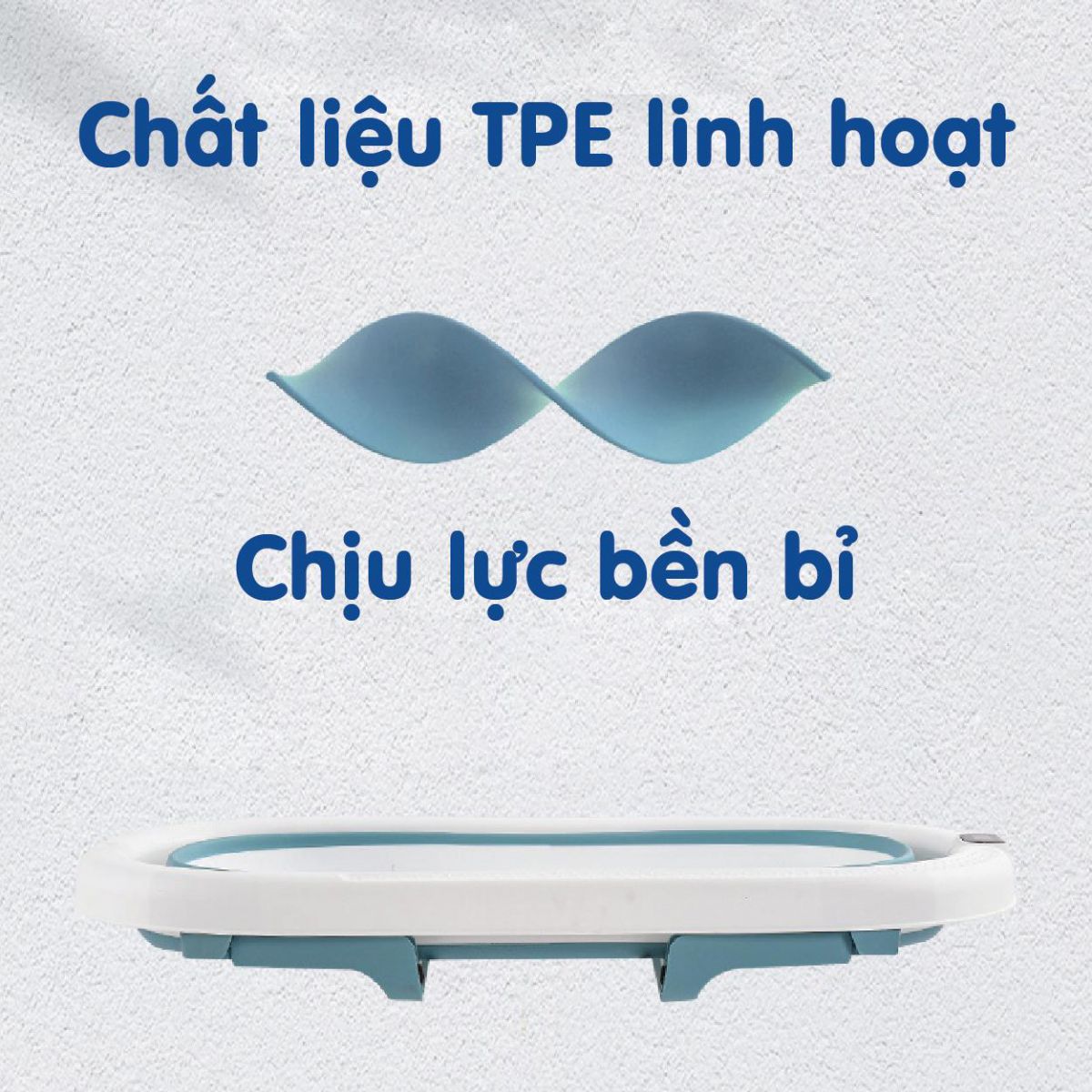 Chậu Tắm Kèm Phao Có Nhiệt Kế Holla Màu Xanh