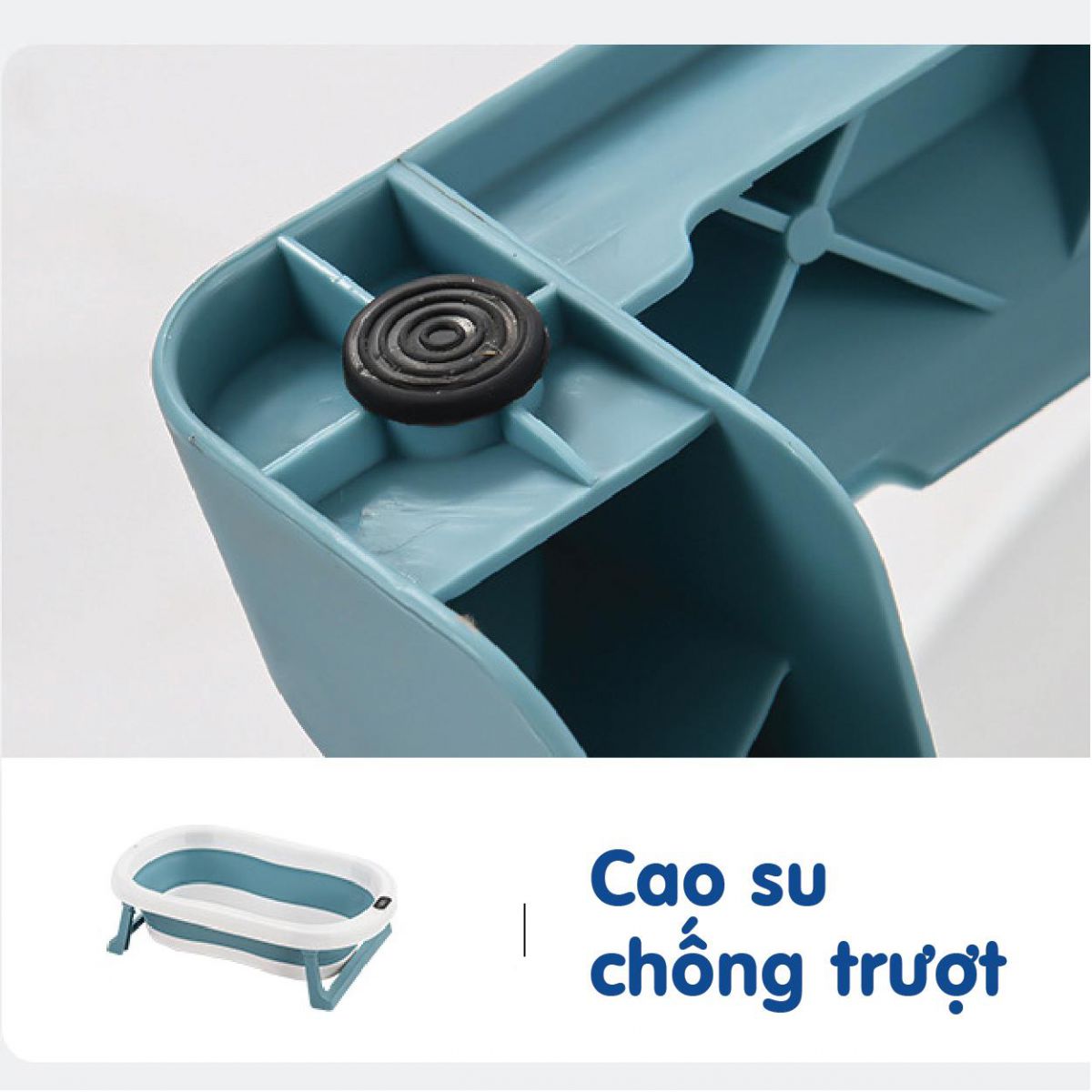 Chậu Tắm Kèm Phao Có Nhiệt Kế Holla Màu Xanh