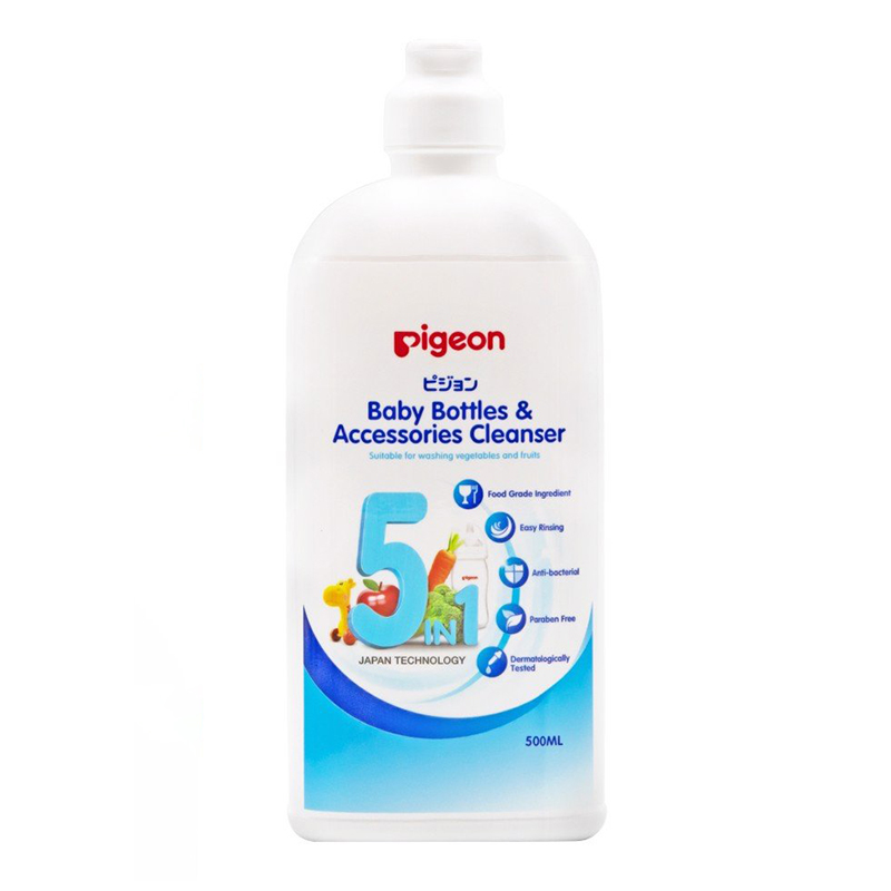 Dung Dịch Súc Rửa Bình Sữa & Phụ Kiện Pigeon 500ml