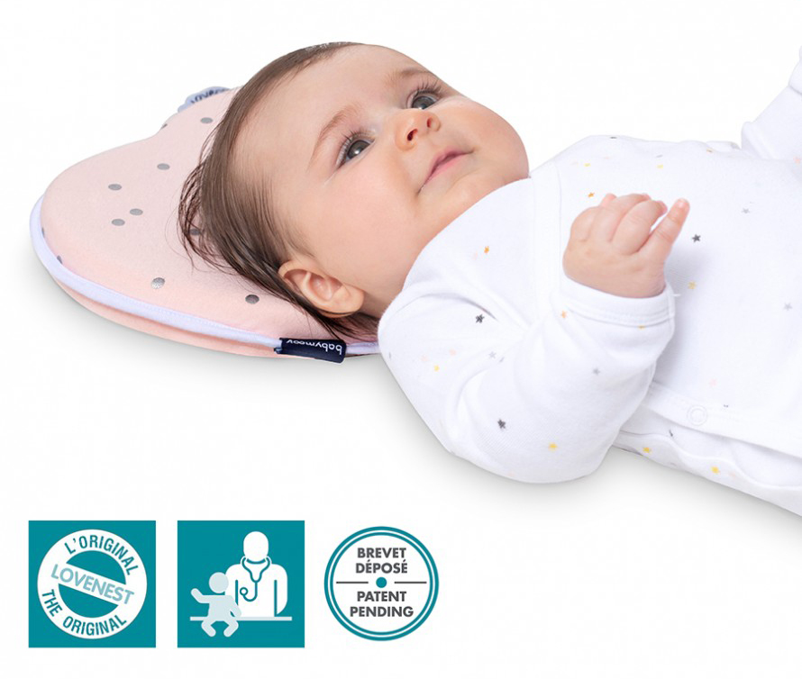 Gối chống bẹt đầu Lovenest Babymoov (Màu hồng)
