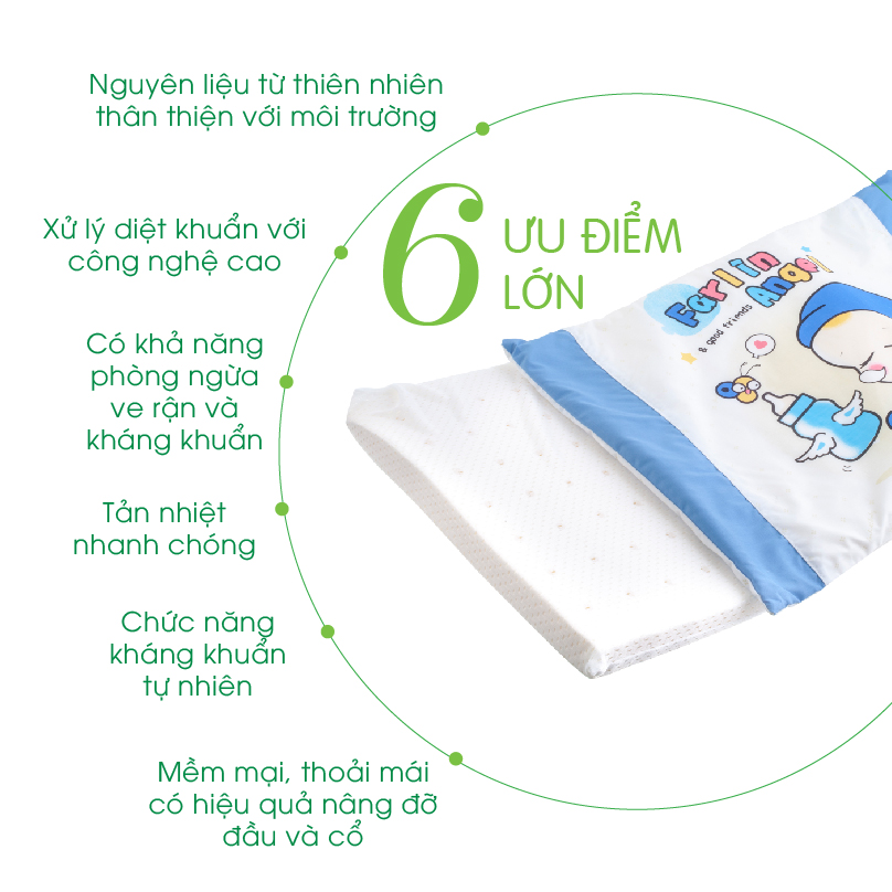 Gối thông hơi ngăn đổ mồ hôi Farlin BF-573 màu xanh