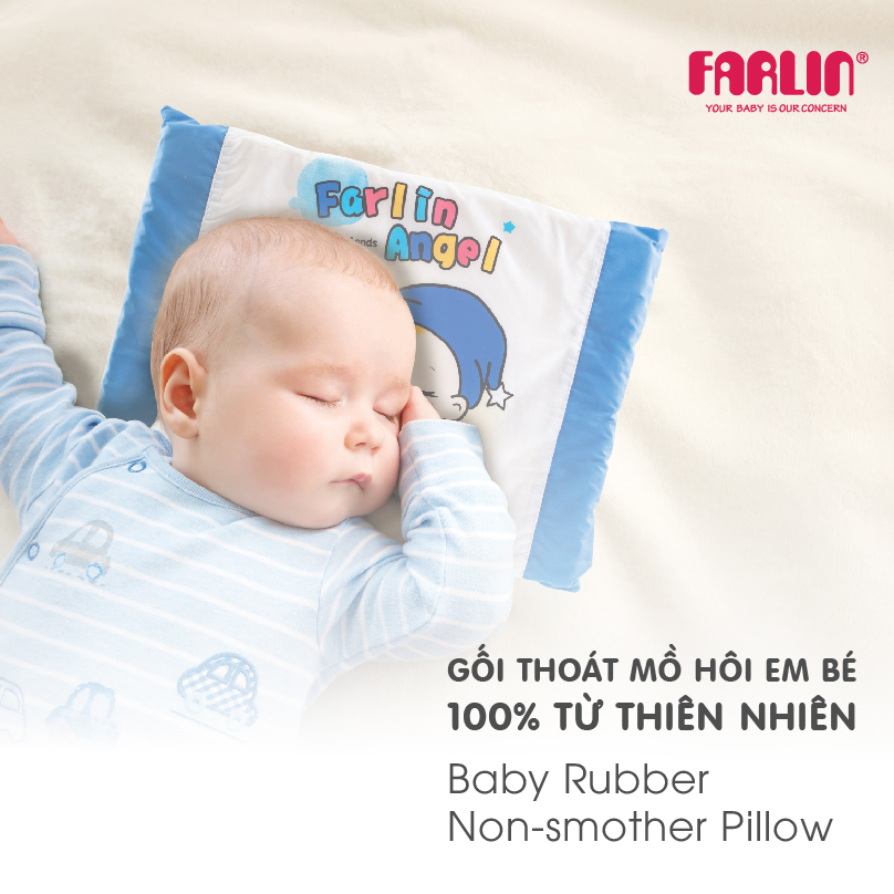 Gối thông hơi ngăn đổ mồ hôi Farlin BF-573 màu xanh