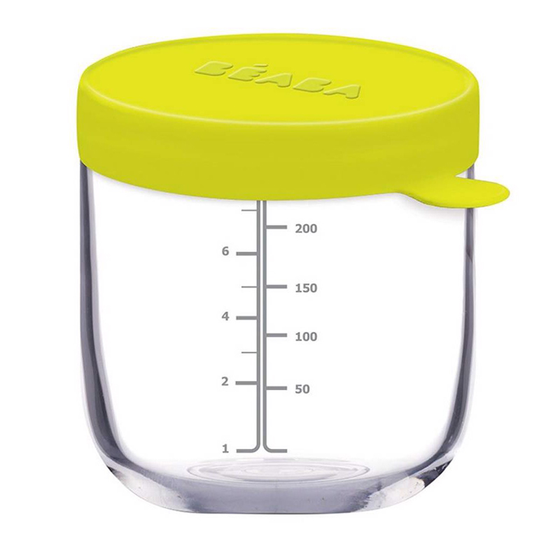 Hũ Thủy Tinh Pháp Chịu Nhiệt Béaba 250ml Xanh Neon