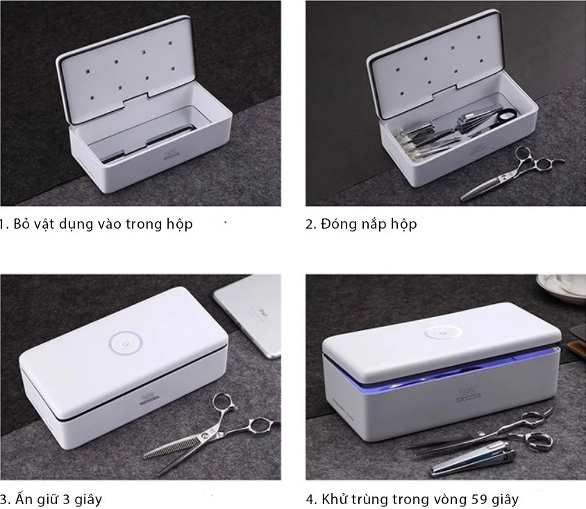 Hộp tiệt trùng dụng cụ làm đẹp 59S (vuông)