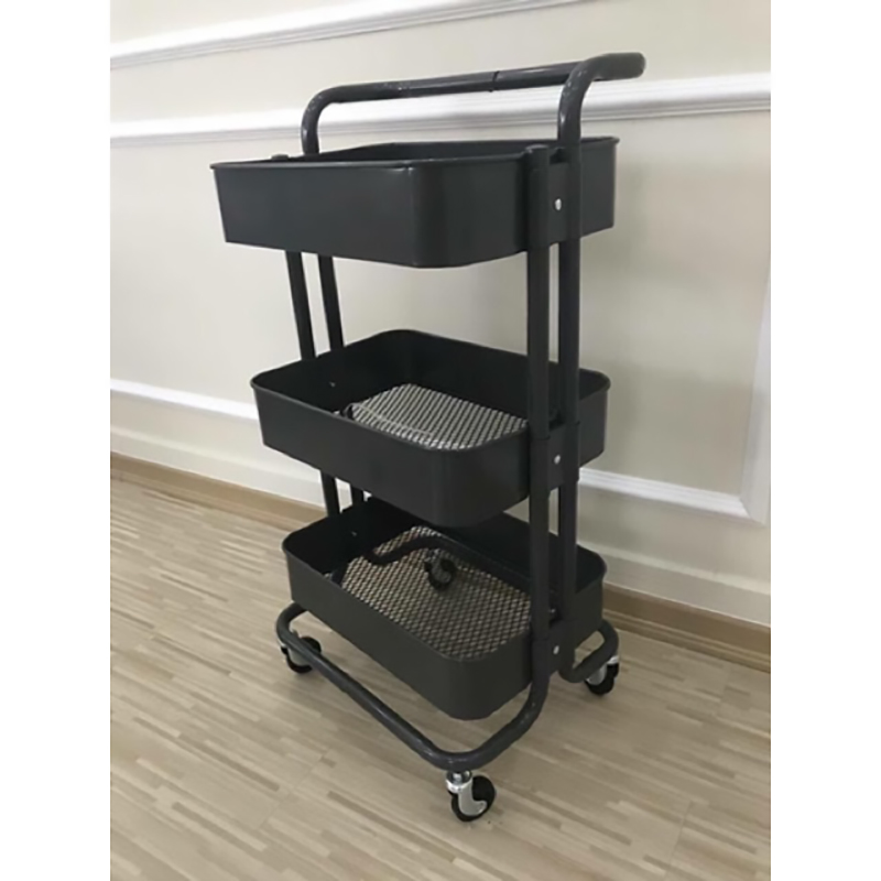 Kệ để đồ 3 tầng Trolly màu đen