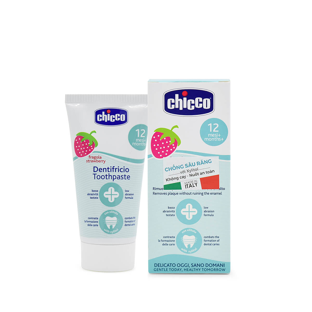 Kem đánh răng Chicco hương dâu 12M+ 23211 (Trên 12 tháng)