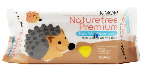 Khăn ướt cao cấp vân nổi K-Mom Hàn Quốc (100 cái)