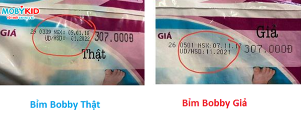 Mách mẹ cách phân biệt bỉm Bobby thật và bỉm Bobby giả cực đơn giản