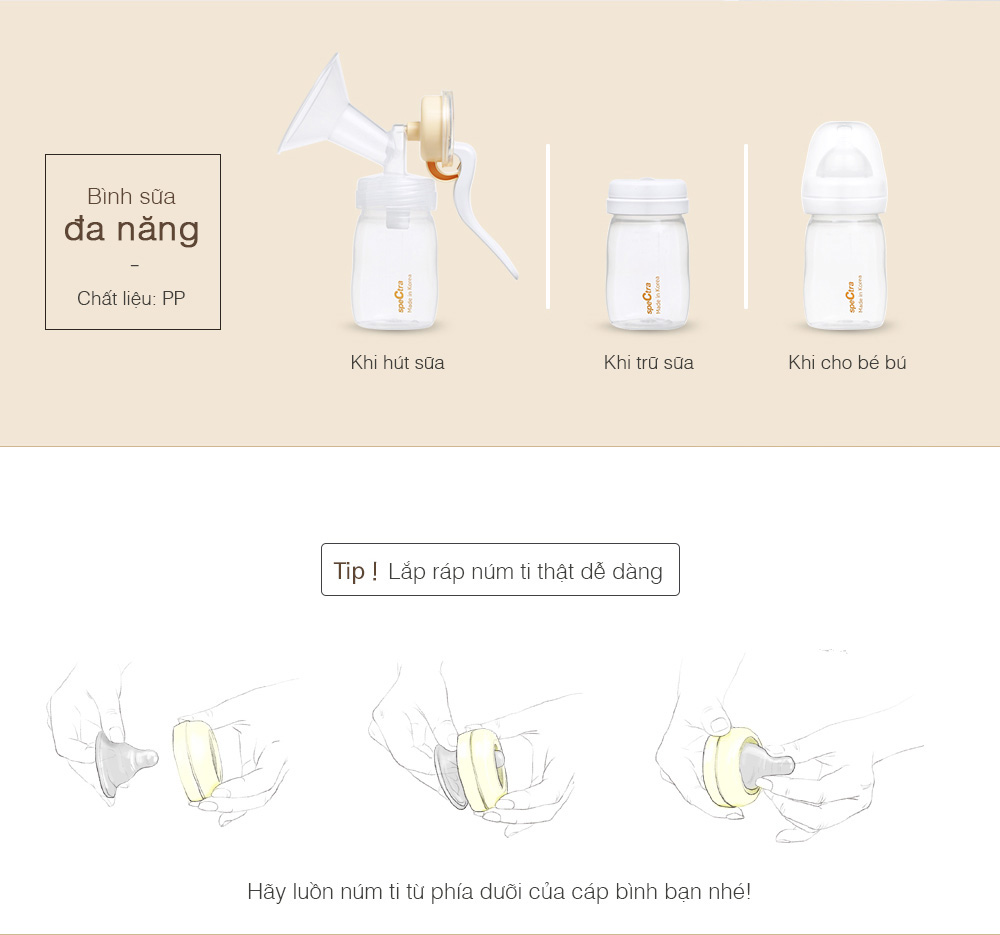 Máy Hút Sữa Bằng Tay Spectra Wide