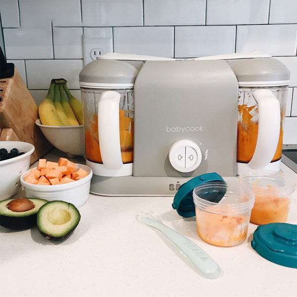 Máy Hấp Xay Đôi Béaba Babycook Plus Màu Ghi Cloud