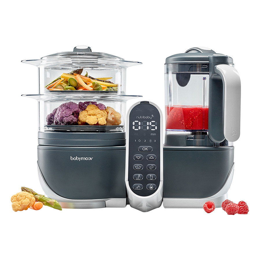 Máy Tiệt Trùng Xay Hấp Đa Năng  Babymoov Nutribaby Plus 5in1(Ghi) BM14878