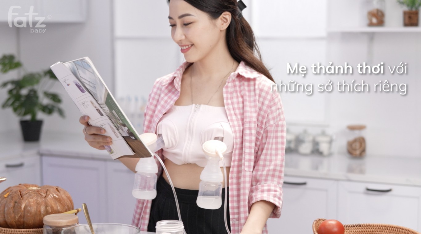 Máy hút sữa điện đôi Fatzbaby Resonance 4 FB1182VNH - Màn hình màu hồng