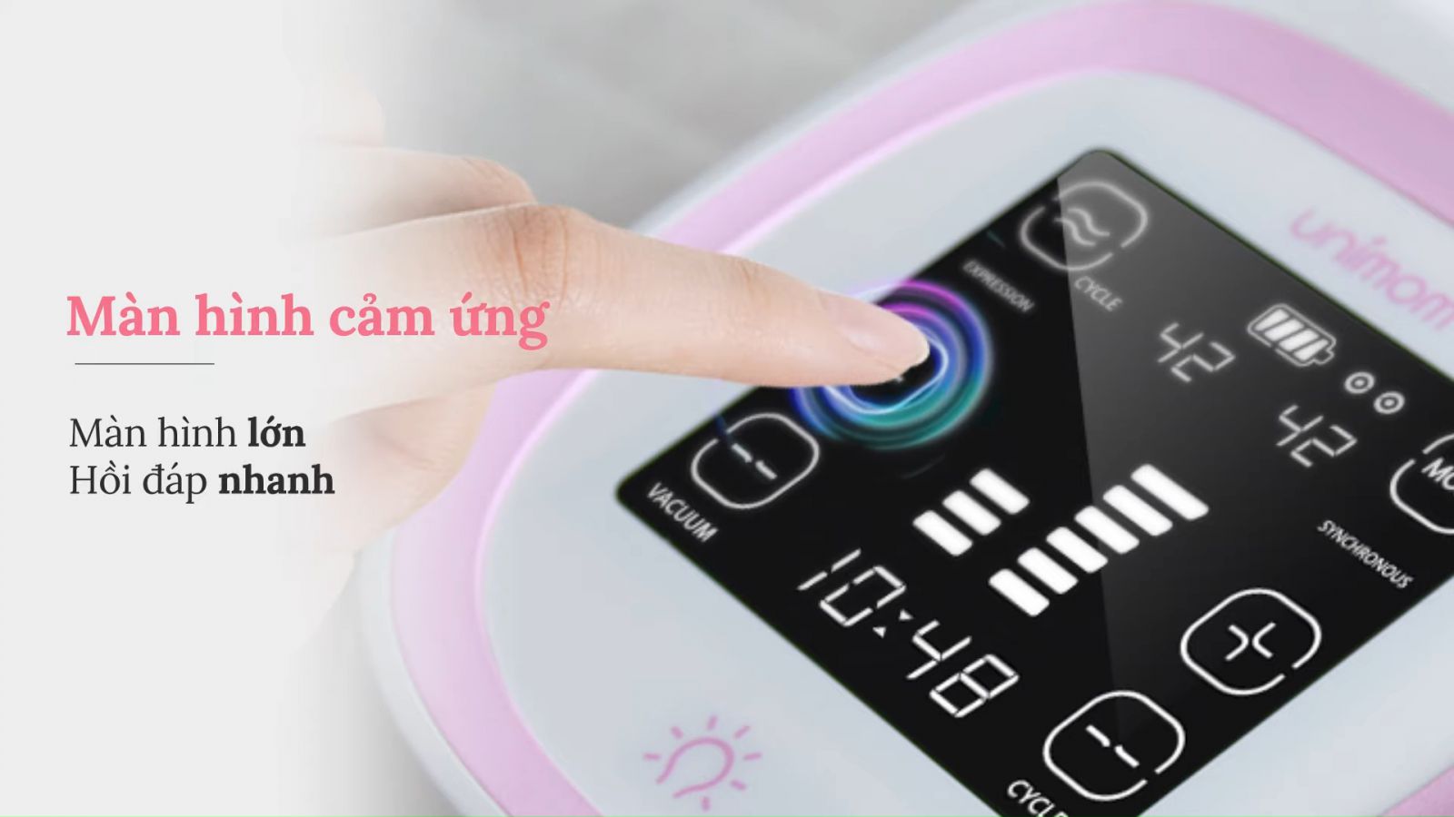 Máy hút sữa điện đôi LCD Unimom Opera