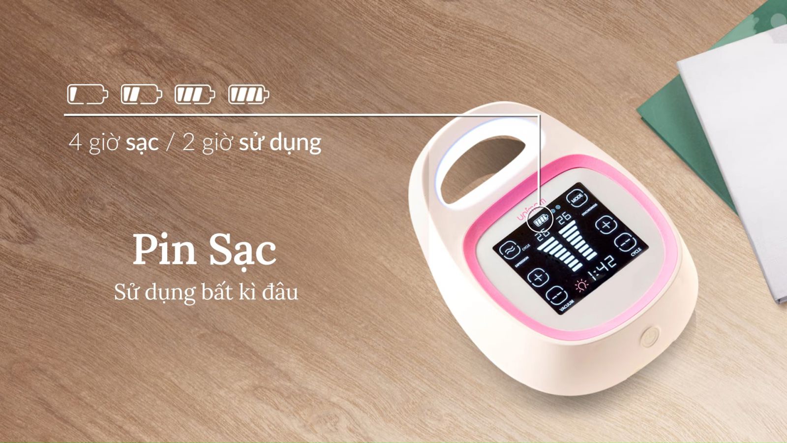 Máy hút sữa điện đôi LCD Unimom Opera