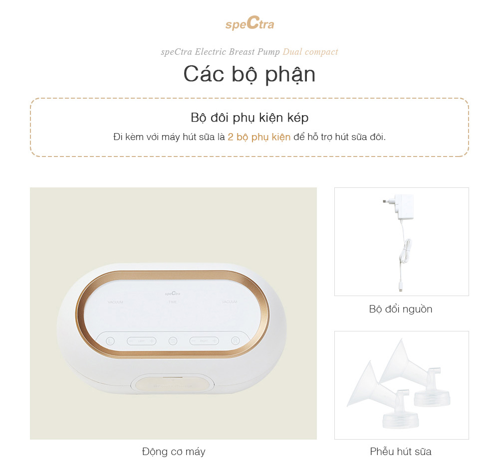 Máy hút sữa điện đôi kép Spectra Dual Compact