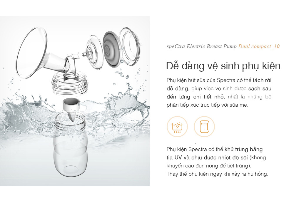 Máy hút sữa điện đôi kép Spectra Dual Compact