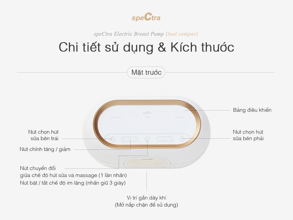 Máy hút sữa điện đôi kép Spectra Dual Compact