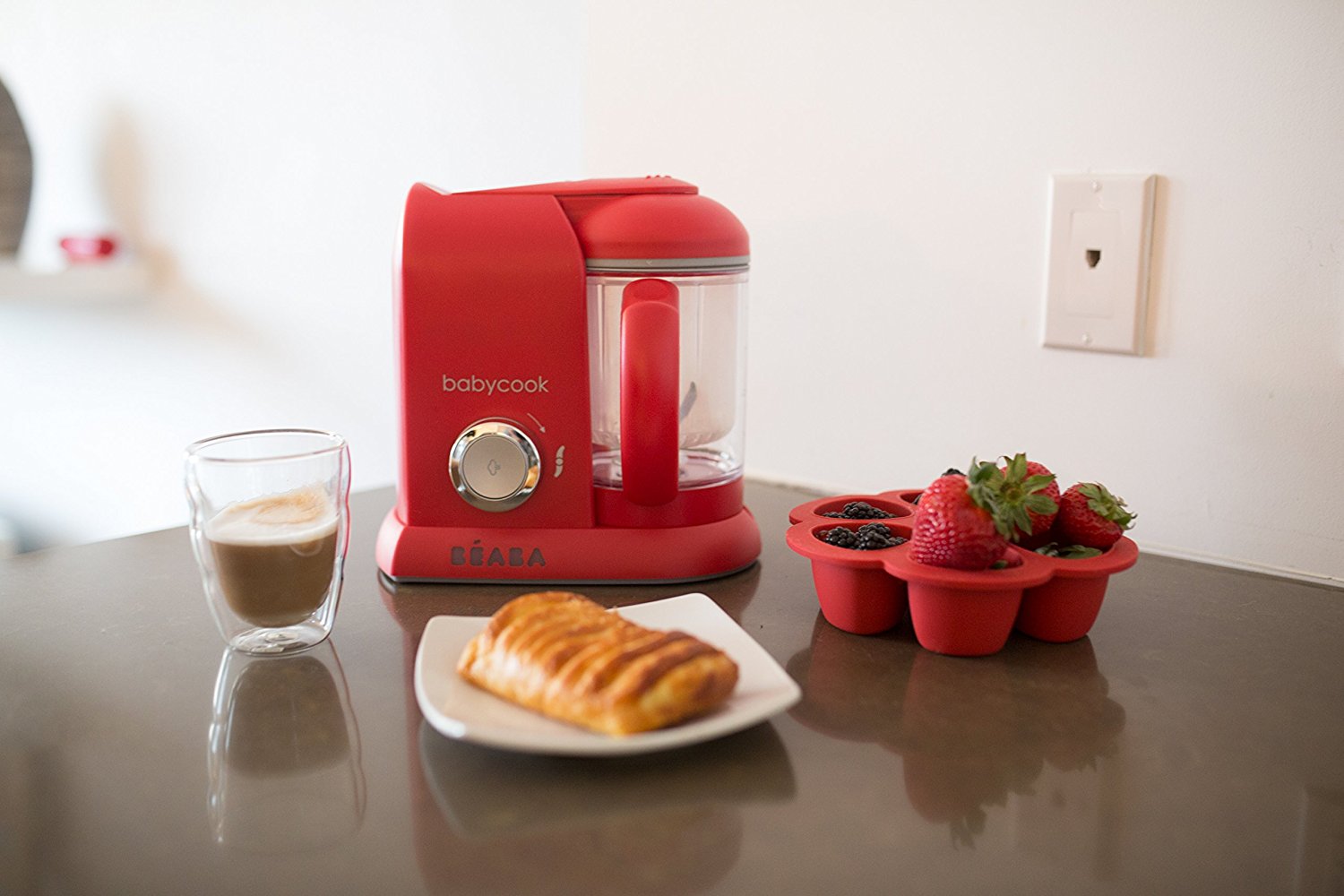 Máy xay hấp đa năng 4in1 BéaBa Babycook Màu đỏ