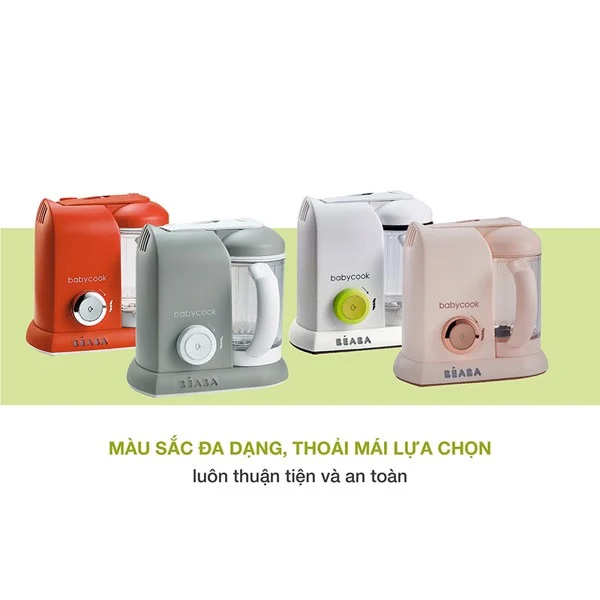 Máy xay hấp đa năng 4in1 BéaBa Babycook Màu hồng