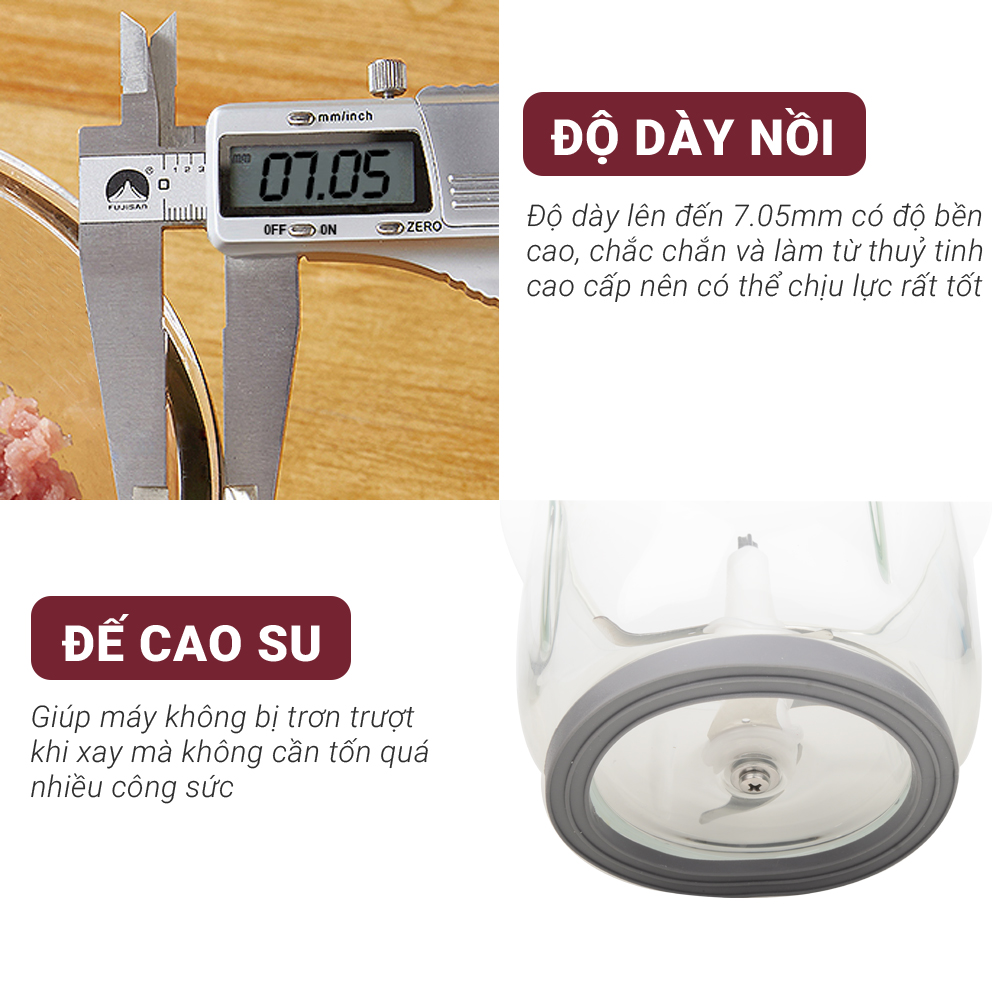 Máy xay thịt 4 lưỡi dao - Máy xay đa năng SASSY HR-618 W (Trắng)