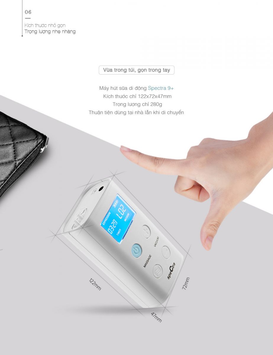 Máy hút sữa điện đôi Spectra 9 Plus