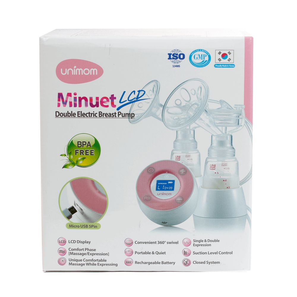 Máy hút sữa điện đôi Unimom Minuet LCD UM872019 