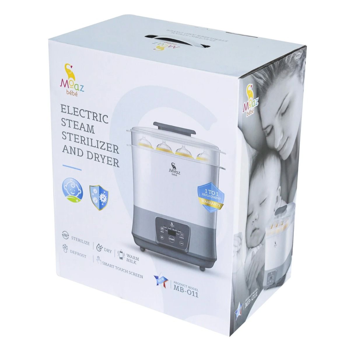 Máy tiệt trùng hơi nước sấy khô Moaz Bébé thông minh MB-011