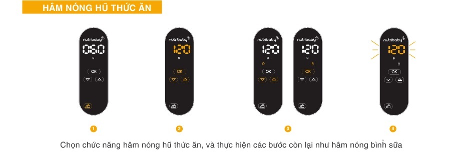 Máy tiệt trùng xay hấp đa năng Babymoov Nutribaby Plus 5in1 BM14689 - màu kem trắng