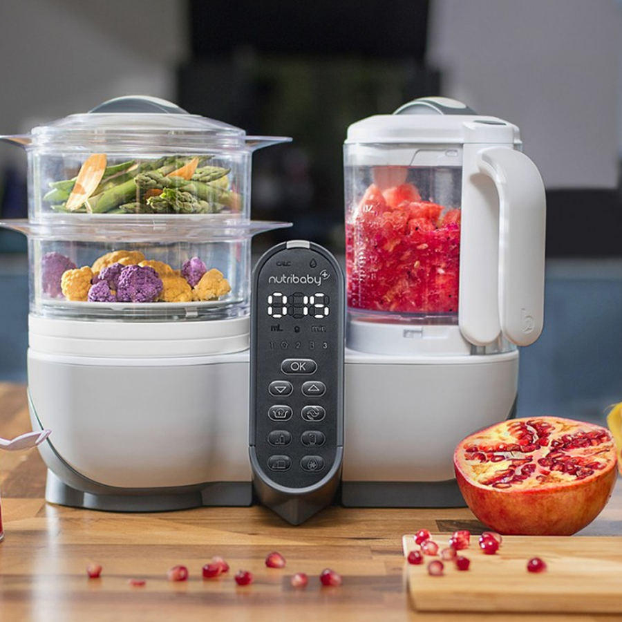 Máy tiệt trùng xay hấp đa năng Babymoov Nutribaby Plus 5in1 BM14689 - màu kem trắng