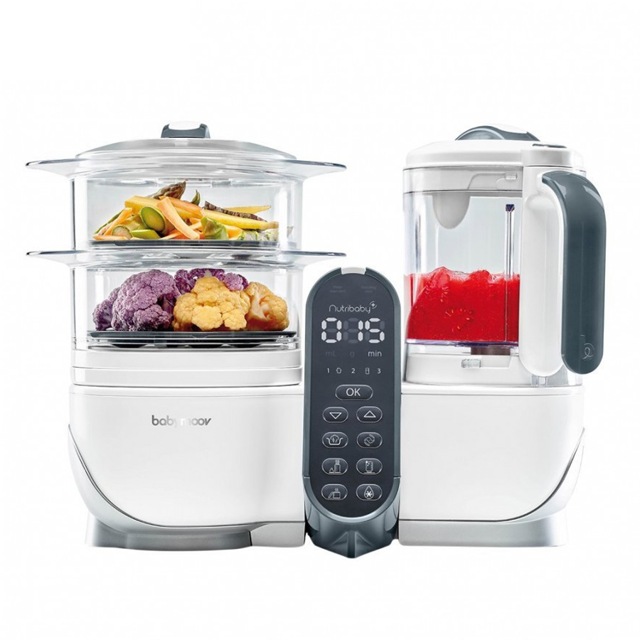 Máy tiệt trùng xay hấp đa năng Babymoov Nutribaby Plus 5in1 BM14689 - màu kem trắng