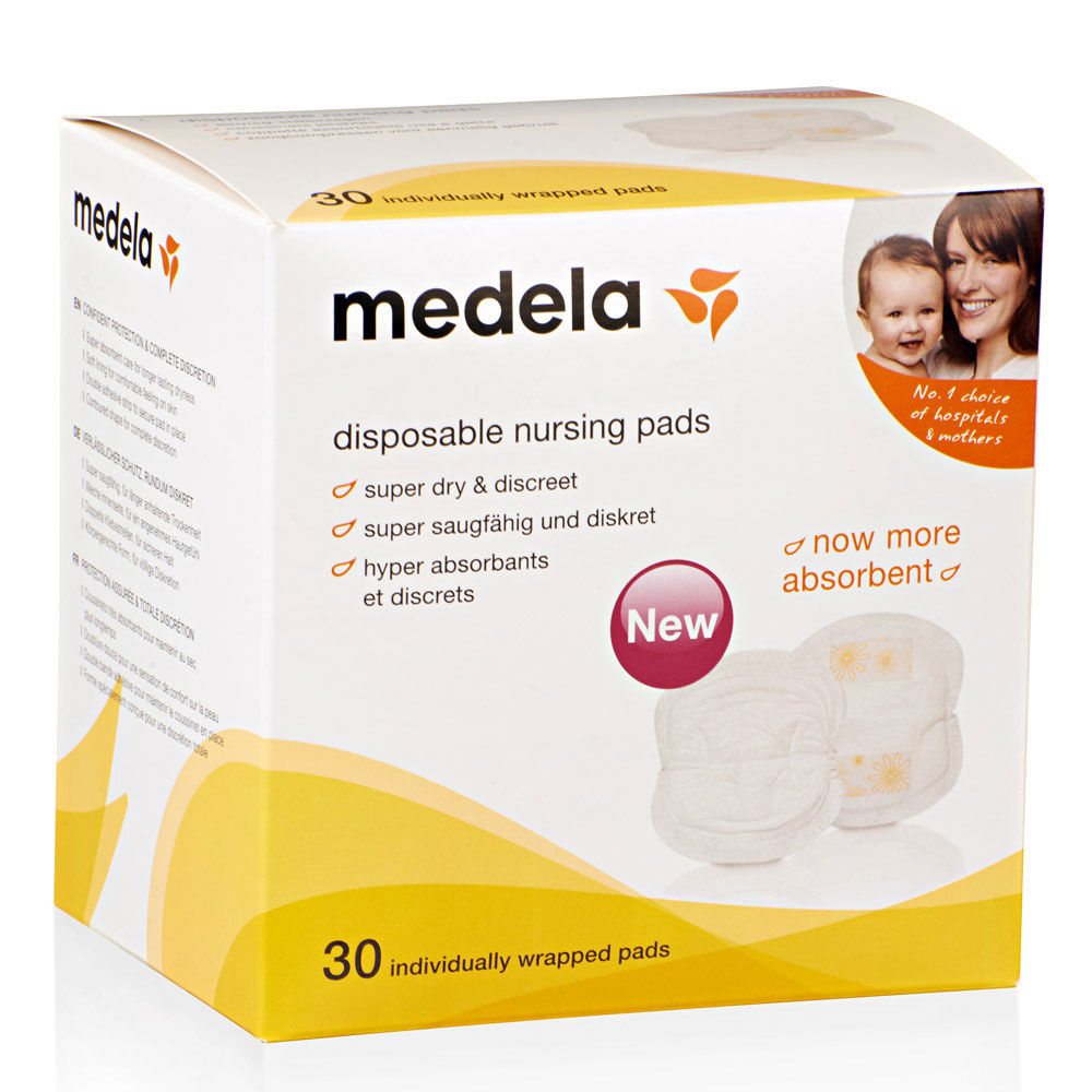 Miếng lót sữa dùng 1 lần Medela ( 30 miếng/ hộp) loại mới (Trắng)
