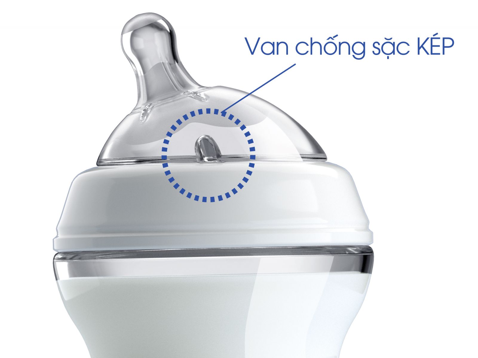 Núm ty nghiêng Chicco Pisa Natural Feeling chảy trung bình