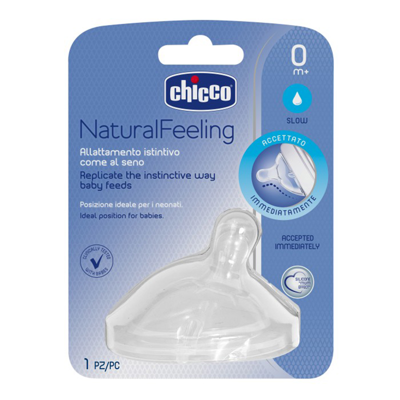 Núm ty nghiêng Chicco Pisa Natural Feeling chảy chậm