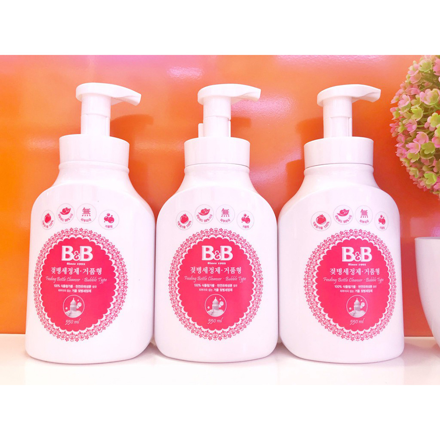 Nước rửa bình sữa dạng bọt B&B Chai 550ml